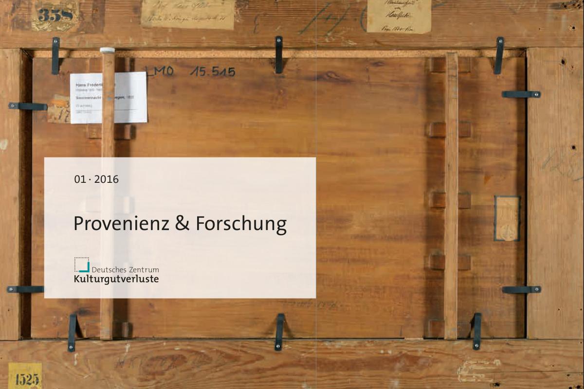 Cover "Provenienz & Forschung" 1/2016